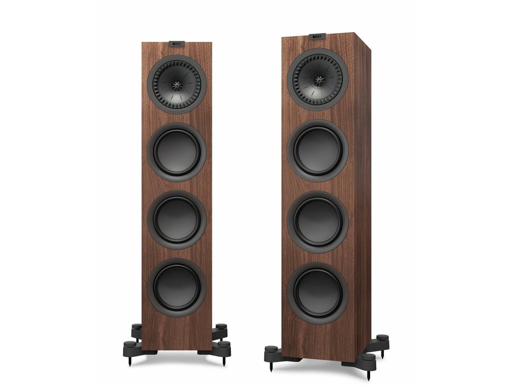 kef 750 floorstanding loud speaker pair walnut