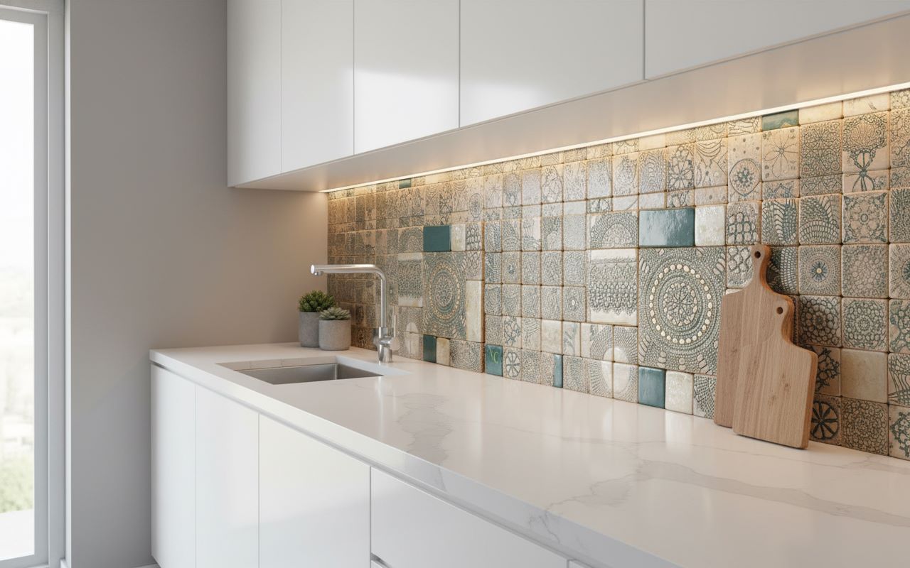 Keď sa zlato stretne s kameninou, vznikajú ručne vyrobené dlaždice ako šperk vášho domova