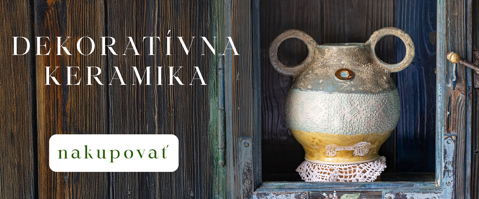 dekoratívna keramika váza "vintage"