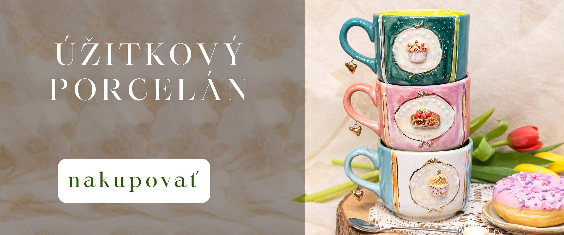 porcelánová keramika "cupcake" 300ml