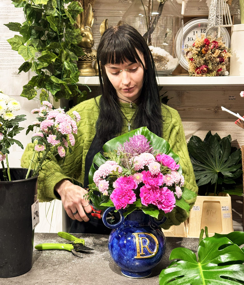 aranžovanie kvetov do vázy pre Dajanu Rodriguez