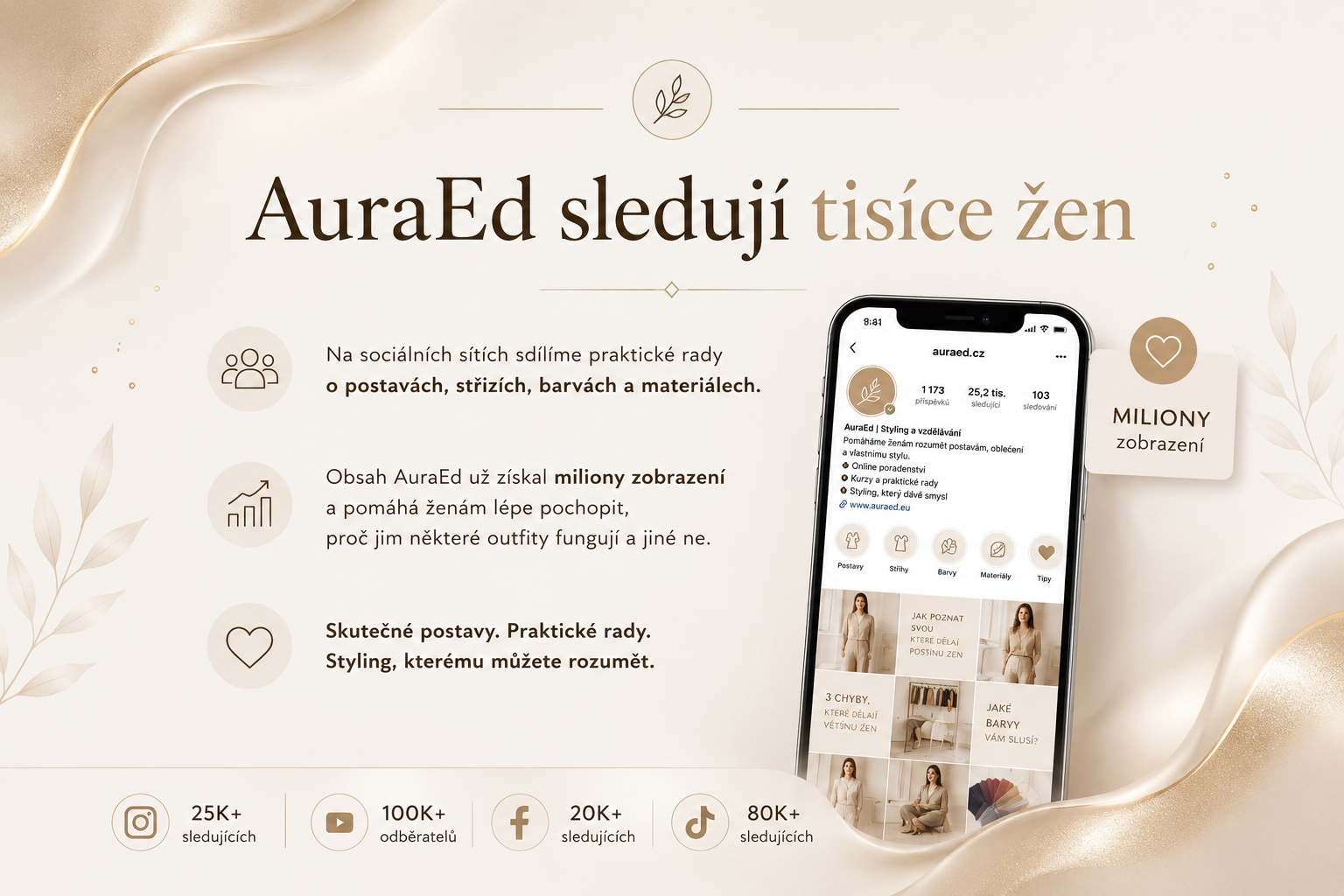 AuraEd sledují tisíce žen – praktické rady o postavách, střizích, barvách a materiálech