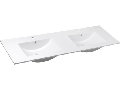 SAPHO KERAMICKÉ DVOJUMYVADLO SLIM 150X46 CM | BÍLÉ
