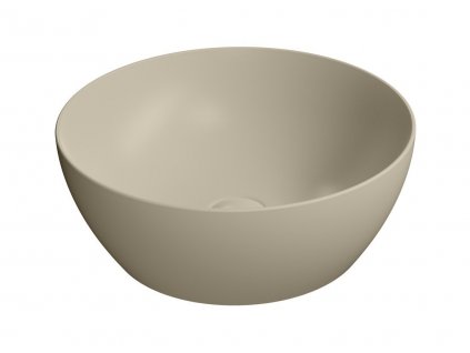 GSI KERAMICKÉ UMYVADLO NA DESKU PURA, Ø 42 CM | BÉŽOVÉ
