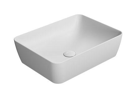GSI KERAMICKÉ UMYVADLO NA DESKU SAND 50X38 CM | BÍLÉ MATNÉ