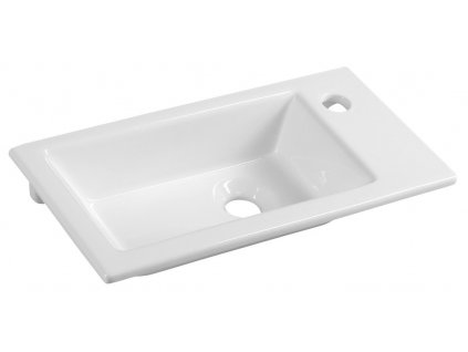 AQUALINE KERAMICKÉ UMYVADLO ZUNO 50X25 CM | BÍLÉ