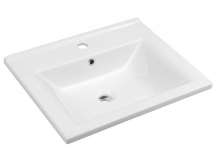 AQUALINE KERAMICKÉ UMYVADLO ZUNO 55X45 CM | BÍLÉ