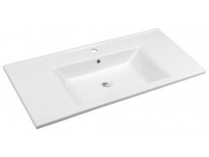 AQUALINE KERAMICKÉ UMYVADLO ZUNO 100X45 CM | BÍLÉ