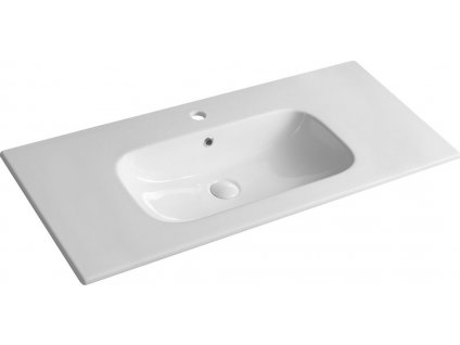 SANOVIT KERAMICKÉ UMYVADLO PIEDRA 101X46,5 CM | BÍLÉ