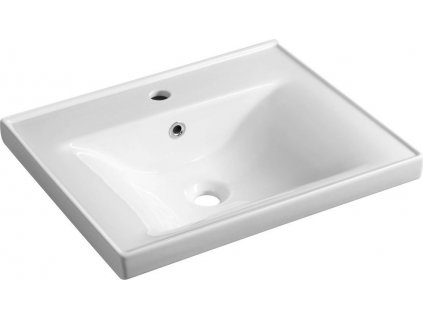 AQUALINE KERAMICKÉ UMYVADLO SAVA 55X46 CM | BÍLÉ