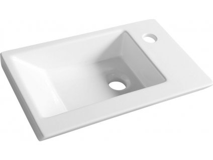 AQUALINE KERAMICKÉ UMYVADLO ZORAN 45X27,5 CM | BÍLÉ