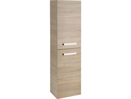 AQUALINE VYSOKÁ KOUPELNOVÁ SKŘÍŇKA VEGA S KOŠEM NA PRÁDLO 40X150X31CM | DUB PLATIN