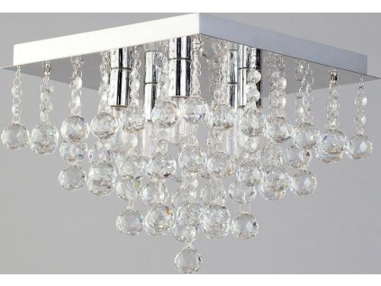TOOLIGHT KŘIŠŤÁLOVÉ STROPNÍ SVÍTIDLO GLASS SQUARE 40 CM | CHROM