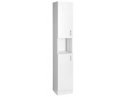 AQUALINE VYSOKÁ KOUPELNOVÁ SKŘÍŇKA SIMPLEX ECO 30X180X30 CM | BÍLÁ