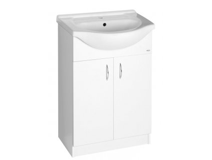 AQUALINE KOUPELNOVÁ SKŘÍŇKA SIMPLEX ECO 58 VČETNĚ UMYVADLA 58,5X83,5X30,7 CM | BÍLÁ