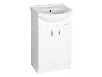 AQUALINE KOUPELNOVÁ SKŘÍŇKA SIMPLEX ECO 55 VČETNĚ UMYVADLA 53X83,5X30,7 CM | BÍLÁ