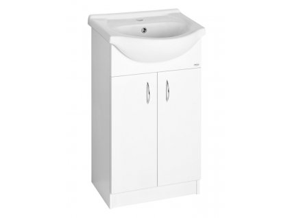 AQUALINE KOUPELNOVÁ SKŘÍŇKA SIMPLEX ECO 50 VČETNĚ UMYVADLA 47X83,5X29 CM | BÍLÁ