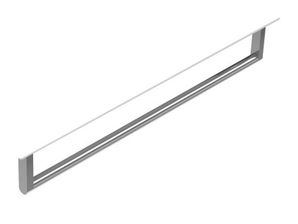 GSI ČELNÍ DRŽÁK RUČNÍKŮ KUBE X/NORM 70 CM | STŘÍBRNÝ