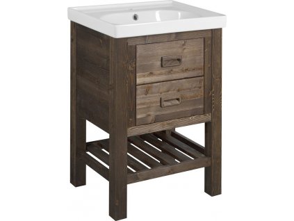 SAPHO UMYVADLOVÁ SKŘÍŇKA BRAND 56X83X43 CM | HNĚDÁ/MOŘENÝ SMRK