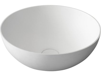 SAPHO KULATÉ UMYVADLO NA DESKU THIN Ø 39 CM | BÍLÉ MATNÉ