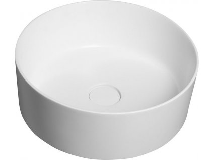 SAPHO KULATÉ UMYVADLO NA DESKU THIN 38X14 CM | BÍLÉ MATNÉ