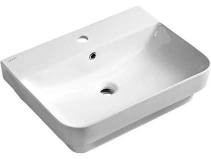 ISVEA ZÁPUSTNÉ KERAMICKÉ UMYVADLO SOTT AQUA 48X42 CM  | BÍLÉ
