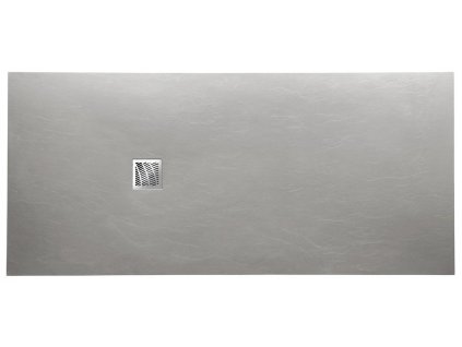 GELCO OBDÉLNÍKOVÁ SPRCHOVÁ VANIČKA Z LITÉHO MRAMORU MITIA 140X90 CM | ŠEDÁ