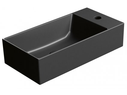 GSI KERAMICKÉ UMYVADLO KUBE X  50X25 CM | ČERNÉ MATNÉ