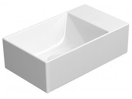 GSI KERAMICKÉ UMYVADLO KUBE X  40X23 CM | BÍLÉ