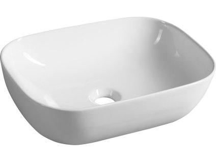 AQUALINE KERAMICKÉ UMYVADLO NA DESKU 46X34 CM | BÍLÉ