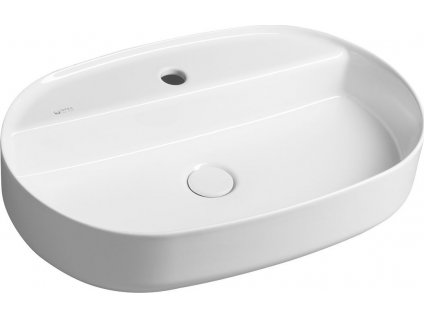 ISVEA KERAMICKÉ UMYVADLO NA DESKU INFINITY OVAL 60X40 CM | BÍLÉ