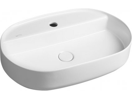 ISVEA KERAMICKÉ UMYVADLO NA DESKU INFINITY OVAL 60X40 CM | BÍLÉ MATNÉ