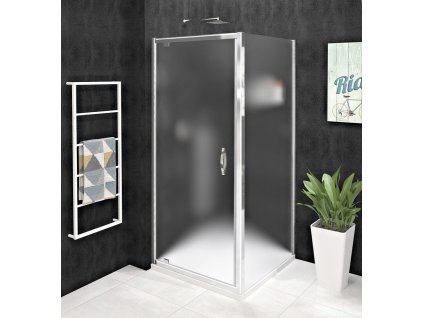 GELCO SPRCHOVÝ KOUT ČTVERCOVÝ S PIVOTOVÝMI DVEŘMI L/P VARIANTA 80X80 CM SIGMA SIMPLY | MLÉČNÉ SKLO