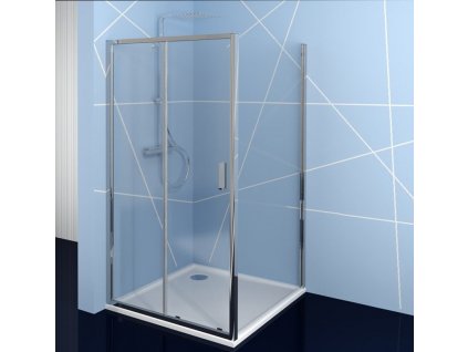 POLYSAN SPRCHOVÝ KOUT OBDÉLNÍKOVÝ S POSUVNÝMI DVEŘMI L/P VARIANTA 100X100 CM EASY LINE |ČIRÉ SKLO