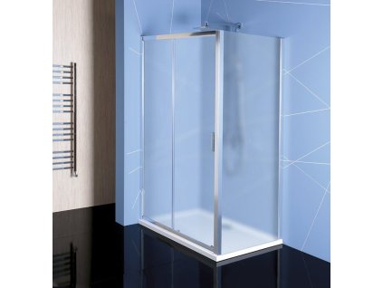 POLYSAN SPRCHOVÝ KOUT OBDÉLNÍKOVÝ S POSUVNÝMI DVEŘMI L/P VARIANTA 110X80 CM EASY LINE | SKLO BRICK