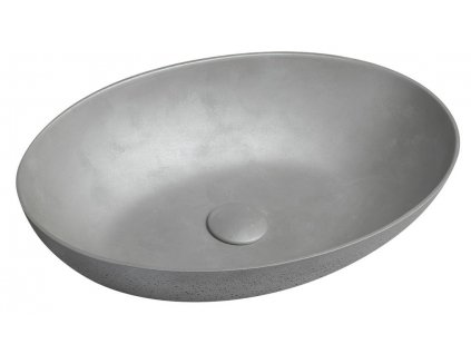 SAPHO BETONOVÉ UMYVADLO NA DESKU FORMIGO 60X40 CM | STŘÍBRNÉ