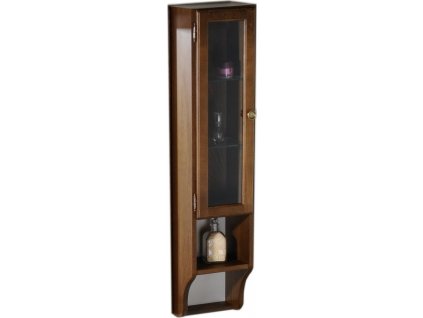 SAPHO DOPLŇKOVÁ SKŘÍŇKA K ZRCADLU RETRO - LEVÁ 25X115X20 CM | HNĚDÁ/BUK NATURAL