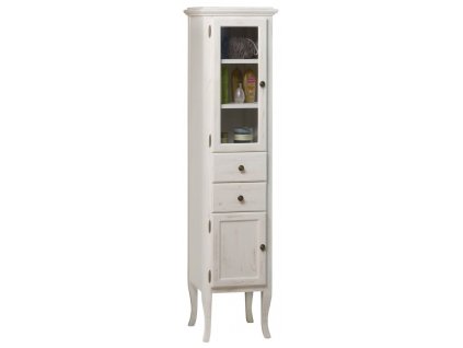 SAPHO VYSOKÁ KOUPELNOVÁ SKŘÍŇKA RETRO - LEVÁ  40X170X36 CM | BÍLÁ
