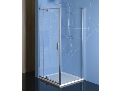 POLYSAN SPRCHOVÝ KOUT OBDÉLNÍK/ČTVEREC S PIVOTOVÝMI DVEŘMI L/P VARIANTA 90-100X100 CM EASY LINE | ČIRÉ SKLO