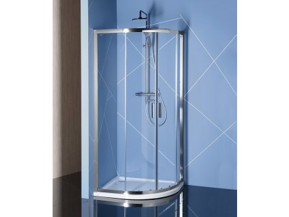 POLYSAN ČTVRTKRUHOVÝ SPRCHOVÝ KOUT L/P VARIANTA 110X80 CM EASY LINE | ČIRÉ SKLO