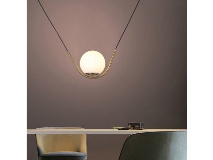 TOOLIGHT SKLENĚNÁ ZÁVĚSNÁ LAMPA LANA | ZLATÁ