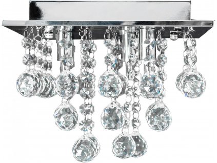 TOOLIGHT KŘIŠŤÁLOVÉ STROPNÍ SVÍTIDLO GLASS SQUARE 25 CM | CHROM