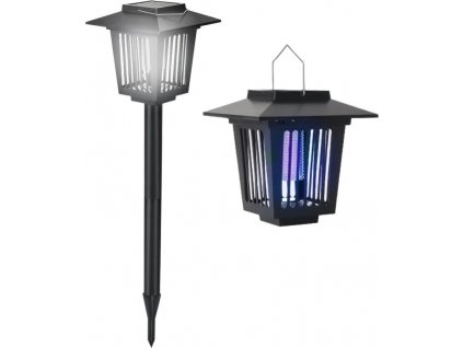BLUEGARDEN SOLÁRNÍ LED LAMPA J-22 | ČERNÁ