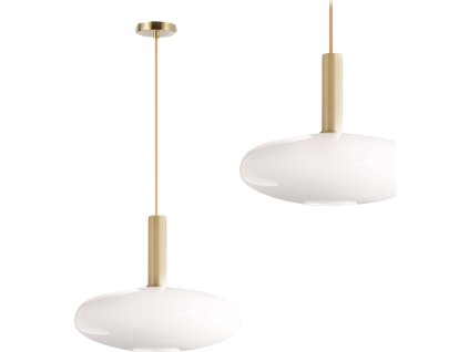 TOOLIGHT SKLENĚNÁ ZÁVĚSNÁ LAMPA MILKY C | ZLATÁ