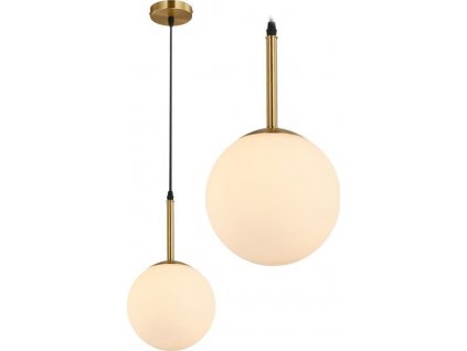 TOOLIGHT SKLENĚNÁ ZÁVĚSNÁ LAMPA MILKY A | ZLATÁ