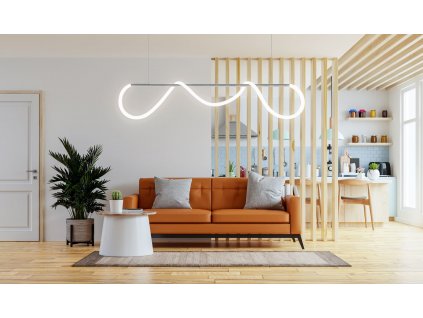 TOOLIGHT MODERNÍ ZÁVĚSNÉ LED SVÍTIDLO ROPE LONG | CHROM