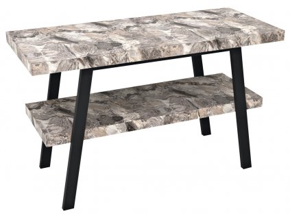SAPHO STOLEK POD UMYVADLO TWIGA 120X72X50 CM | ČERNÁ KONSTRUKCE, DESKA ŠEDÝ KÁMEN