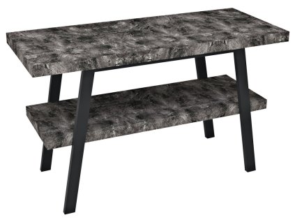 SAPHO STOLEK POD UMYVADLO TWIGA 130X72X50 CM | ČERNÁ KONSTRUKCE, DESKA ŠTÍPANÝ KÁMEN