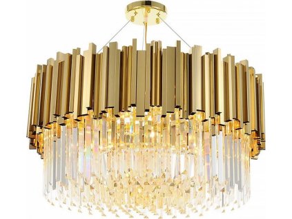 TOOLIGHT KŘIŠŤÁLOVÝ MODERNÍ LUSTR 38 CM LUX | ZLATÝ