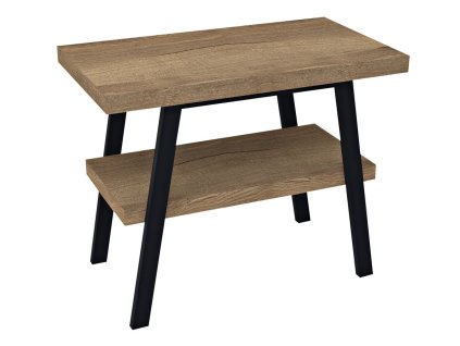 SAPHO STOLEK POD UMYVADLO TWIGA 90X72X50 CM | ČERNÁ KONSTRUKCE, DESKA DUB ROVER